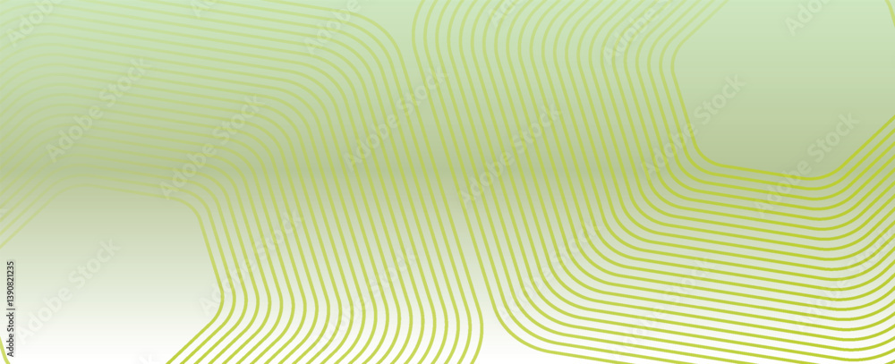 Poster abstract green background with glowing geometric lines. modern shiny blue hexagon lines pattern. tec