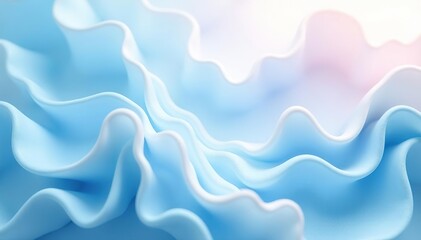 Soft, dreamy pastel blue swirls blending seamlessly with delicate white layers,  layers, abstract