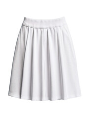 Elegant white skirt fashion piece studio setting cut out background minimalistic vibe front view style inspiration