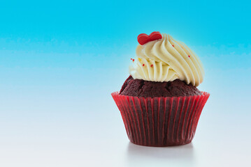 Cupcakes isolated on white with shadow