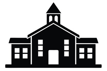 church silhouette vector