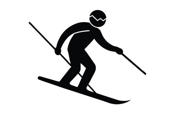 skier silhouette vector