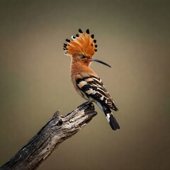 Hoopoe perched on a branch