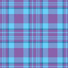 Contemporary Fire deep lavender & Sandy bright sky blue Seamless Tartan Fabric Design