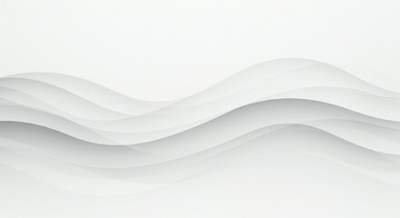 Obraz premium Abstract Gray Waves on White Background for Modern Design