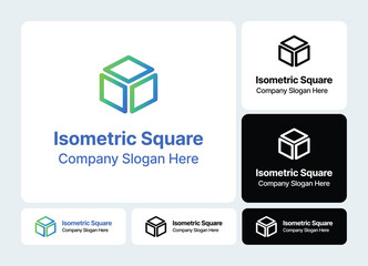 Isometric Square Logo | Three-Dimensional Minimalist Design