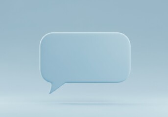 Fototapeta premium Blue speech bubble communication chat message dialog box