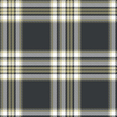 Contemporary Bright putty & Cool dark grey Seamless Tartan Fabric Design