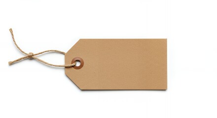 Craft Tag Close-Up with String for Gifts and Price Display