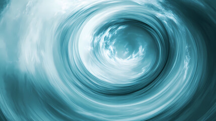 Abstract swirling ocean, teal and white. Mystic Tide. Illustration