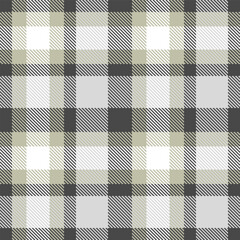 Classic charcoal grey Seamless Tartan with Metallic bland accents Fabric Design