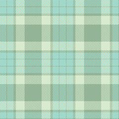 Bright greenish grey Seamless Tartan with Rustic pale teal accents Fabric Design