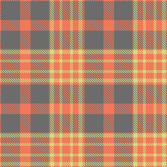 Contemporary Seamless Tartan featuring Iridescent melon and Metallic light yellow green Fabric Design