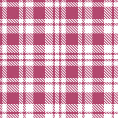 Dark light burgundy Seamless Tartan with Pastel white accents Fabric Design