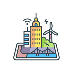 Construction and Infrastructure City Icon