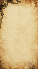 Vintage Paper Design: A textured piece of vintage paper, featuring a delicate decorative corner design, evokes a sense of history and nostalgia.