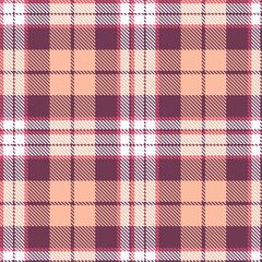Dusty brownish purple and Sandy deep rose Seamless Tartan Fabric Design