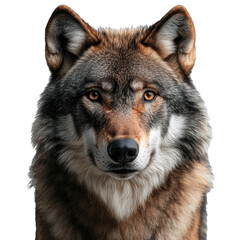 Fototapeta premium Stunning portrait of a majestic wolf showcasing captivating eyes and detailed fur texture Generative AI