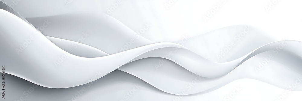 Poster white background with wavy shapes and curves, simple vector illustration. the background is white an