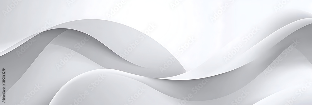 Poster white background with wavy shapes and curves, simple vector illustration. the background is white an