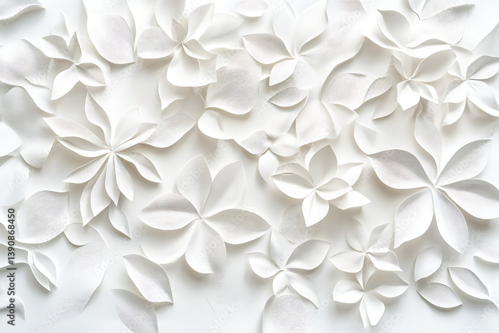 Poster white background with textured paper for design and decoration, top view. white texture of handmade 