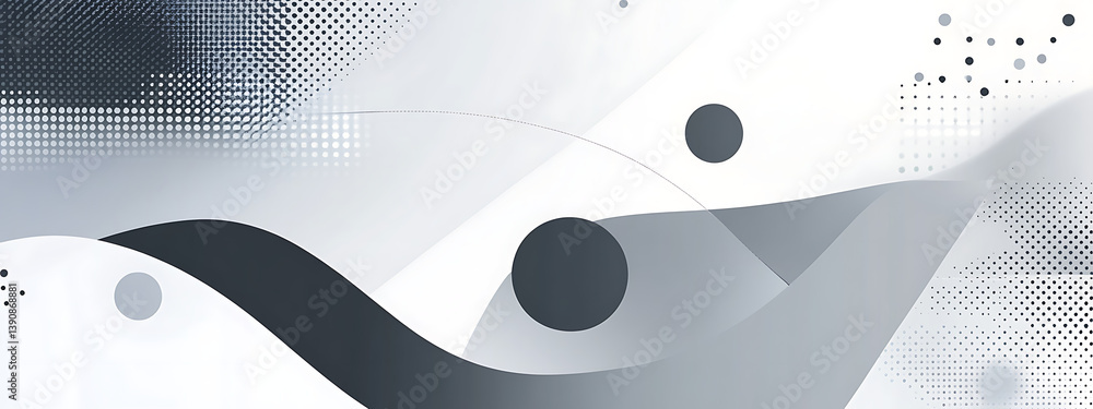Poster white background with geometric shapes, a white and grey gradient color background. abstract vector 