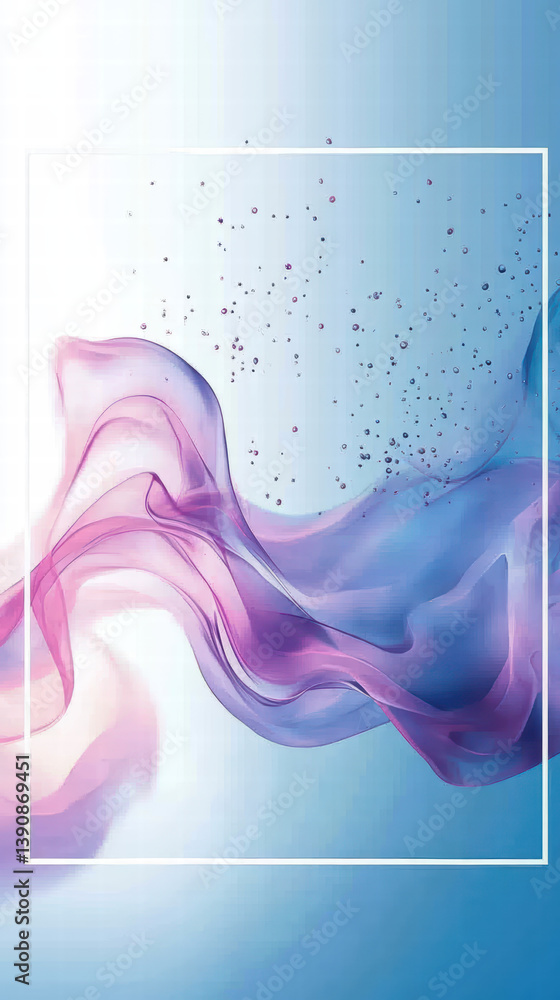 Aufkleber abstract fluid art: a mesmerizing interplay of vibrant hues, rendered in delicate swirling patterns 