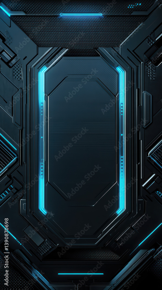 Aufkleber futuristic technological interface: a captivating close-up of a futuristic technological interface, 