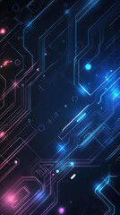 Digital Circuitry: A vibrant depiction of digital circuitry, showcasing intricate lines and interconnected pathways in a vivid display of technological prowess. The design exudes a modern aesthetic.