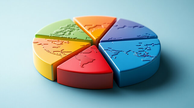 3D pie chart overlaid on a world map, symbolizing global demographic data distribution, modern analytics, and international population insights through a tech-forward visual style.

 - Powered by Adobe
