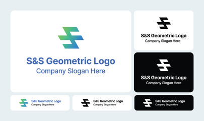 S&S Geometric Logo | Minimalist & Modern Lettermark