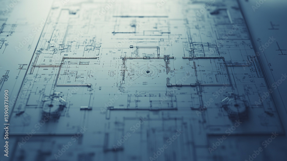 Poster closeup of a bim model displayed on a large touchscreen tablet, showcasing detailed modern architect