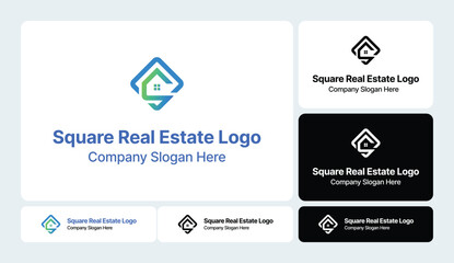Square Real Estate Logo | Property Investment Branding