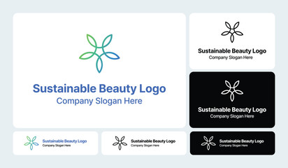 Sustainable Beauty Logo: Merging Environmental Responsibility with Aesthetics
