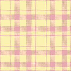 Rich faded pink Tartan patterns fabric texture. Timeless Vibrant light tan Seamless Tartan