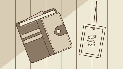 Handmade wallet gift tag for Father's Day  