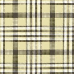 Pale beige and Pale charcoal grey Seamless Tartan Fabric Design