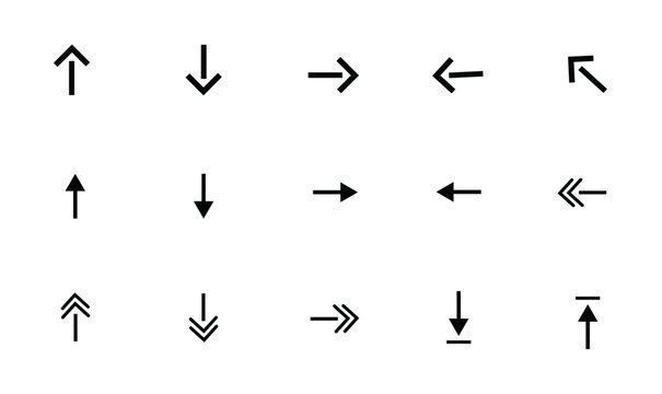 arrow icons, arrow set, arrow icons for presentations, Icon set, all arrows icons set, vector 