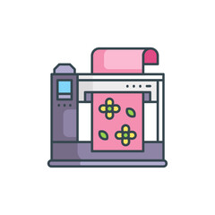 Textile Printing Machine Icon