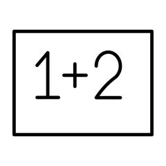 Mathematics Vector Line Icon Design