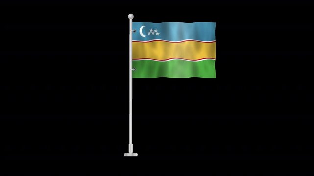 karakalpakstan Flag with Alpha Channel	
