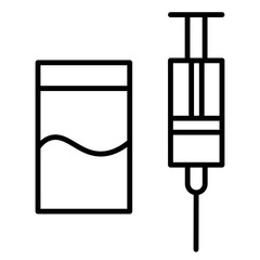 Heroin Vector Line Icon Design