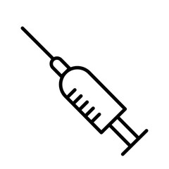 Syringe Vector Line Icon Design