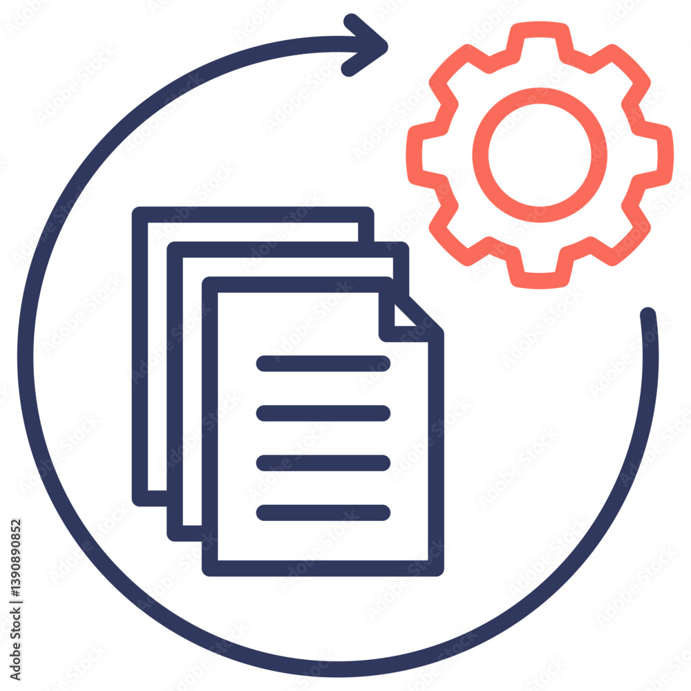 Poster batch processing dual tone icon
