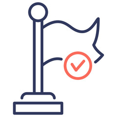 Milestone Dual Tone Icon