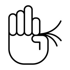 Trichotillomania Vector Line Icon Design