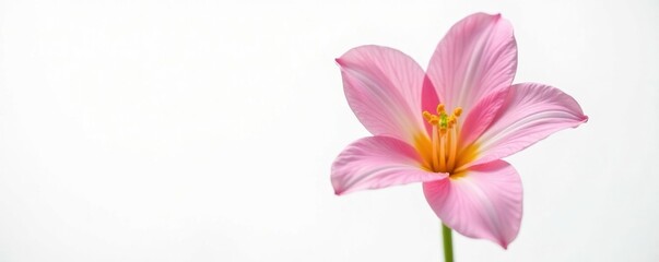 Fototapeta premium A single bloom in isolation on white background, petal, botany, floral