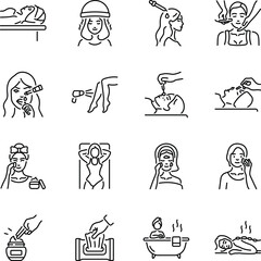 Collection of Linear Style Beauty Glam Icons 

