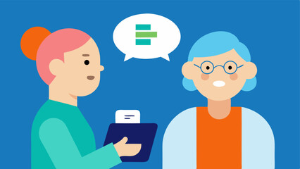Elderly Person with Prescription An elderly individual receiving a prescription from a pharmacy worker looking concerned about how much it will cost with a thought bubble showing