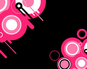 Frutiger metro design background and elements, pink and black , retro graffiti and pop music style Y2K, flat colors